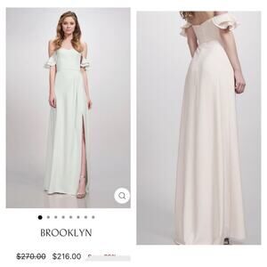 THEIA ivory Brooklyn maxi dress white